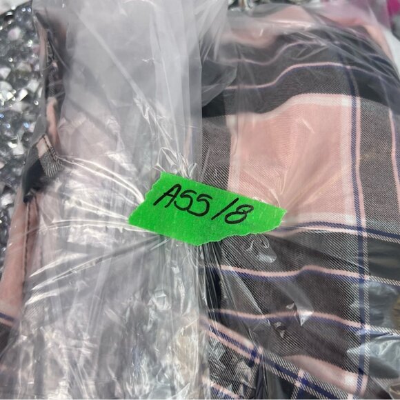 Divided pink blue purple black Plaid Button-Up Shirt in Pink and Black - Picture 12 of 12